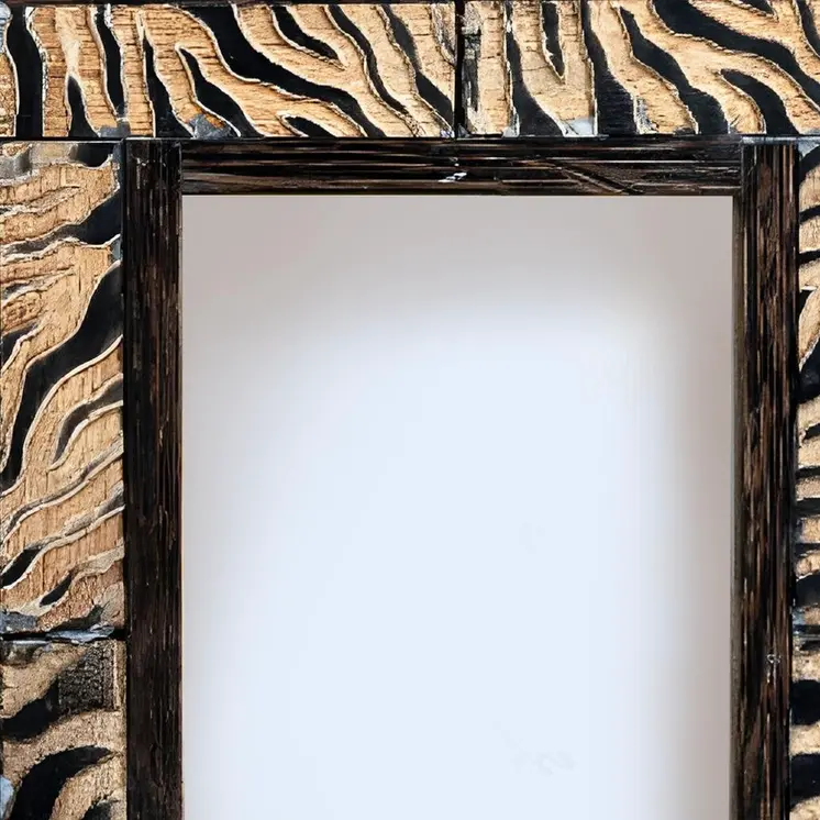 4" x 6" Brown Zebra Distressed Wood Tabletop Picture Frame