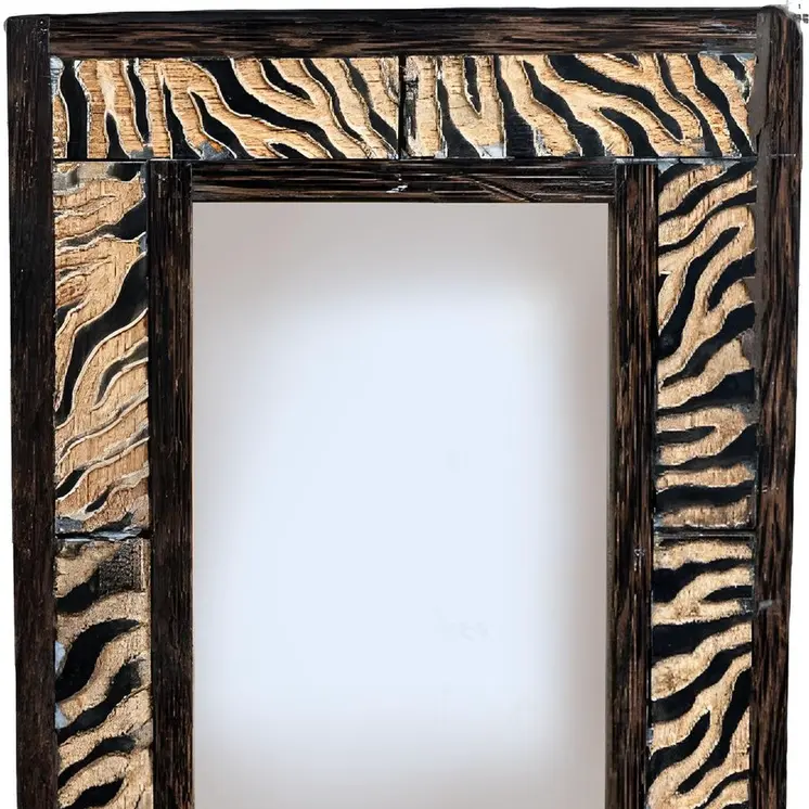 4" x 6" Brown Zebra Distressed Wood Tabletop Picture Frame