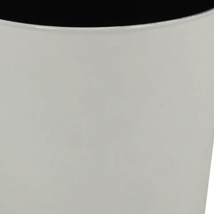 9" White Recycled Plastic Indoor Outdoor Round Pot Planter