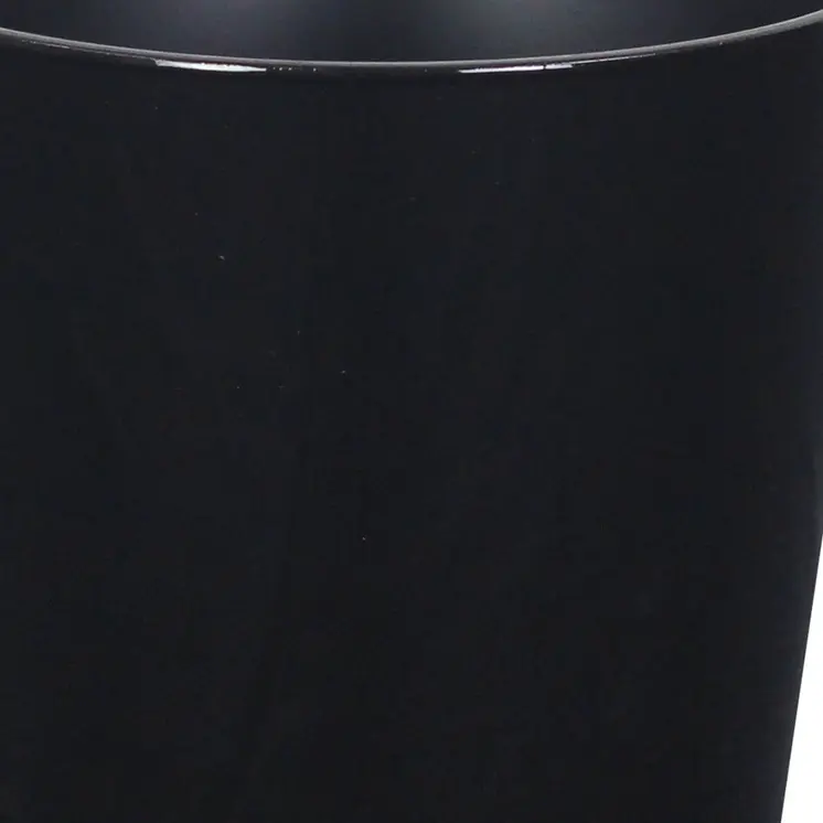 7" Black Recycled Plastic Indoor Outdoor Round Pot Planter