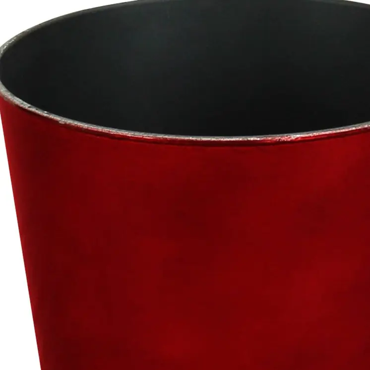 7" Red Recycled Plastic Indoor Outdoor Round Pot Planter