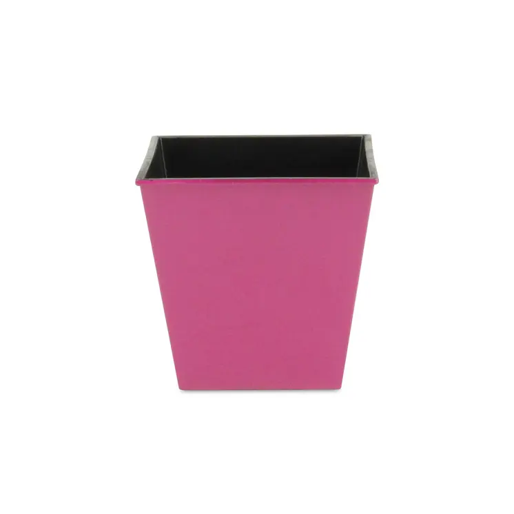 5" Hot Pink Recycled Plastic Indoor Outdoor Square Pot Planter