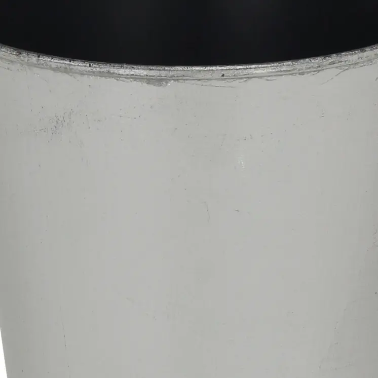 5" Silver Recycled Plastic Indoor Outdoor Round Pot Planter