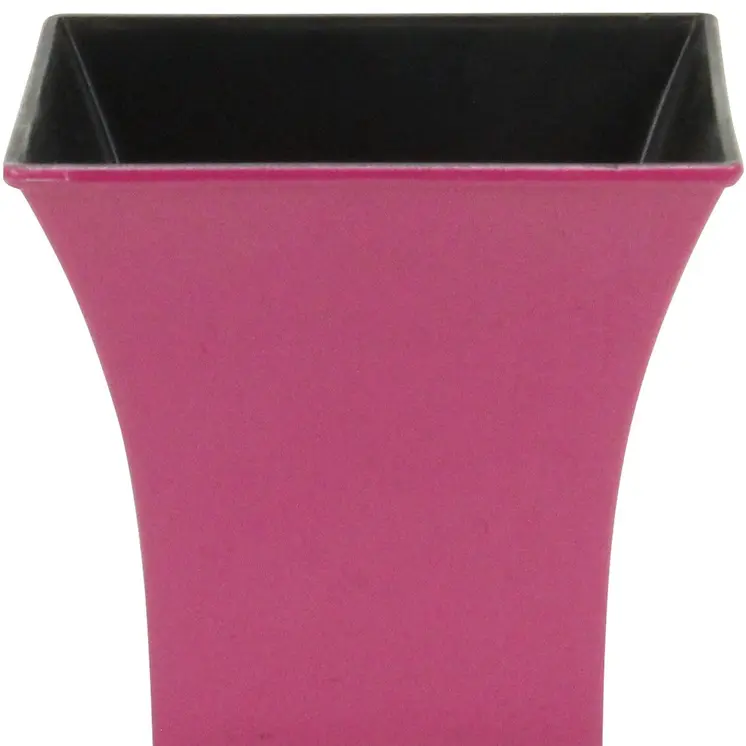 5" Hot Pink Recycled Plastic Indoor Outdoor Square Pot Planter