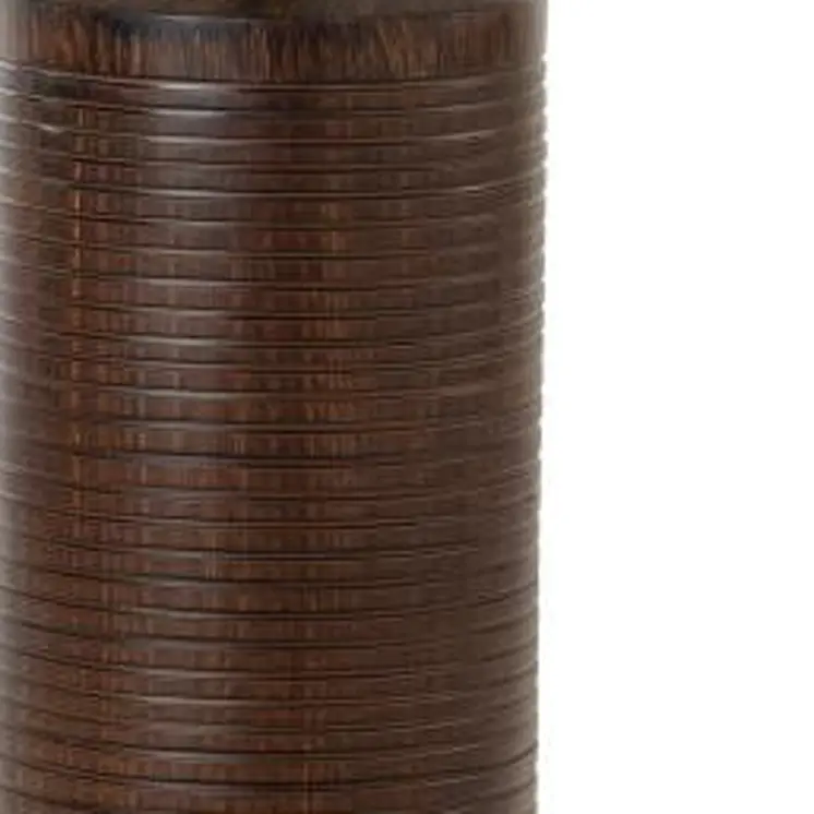 Set of Two 31" Distressed Brown Table Lamp USB With Beige Drum Shade