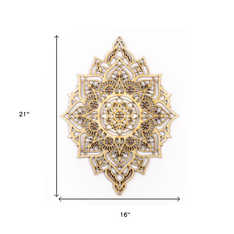 Turquoise And Gold Solid Wood Geometric Shapes Wall Decor