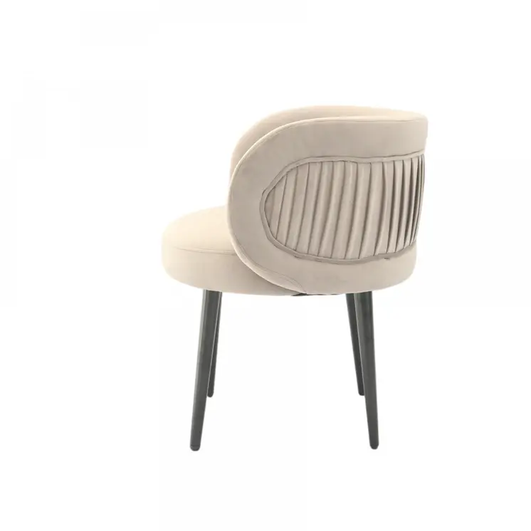 24" Gray And Black Velvet Arm Chair
