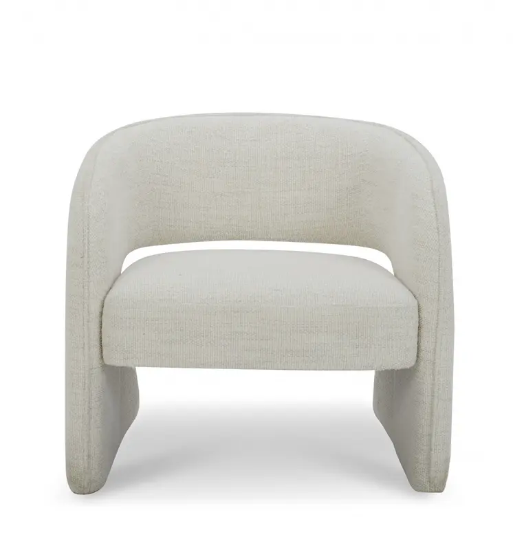 31" Cream Upholstered Arm Chair