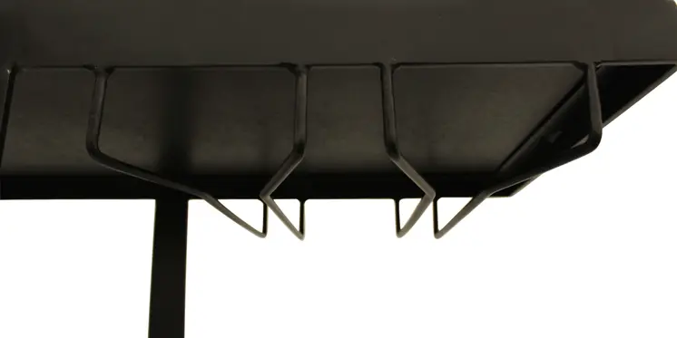 58" White and Black Genuine Marble Floor Shelf Console Table Two Shelves