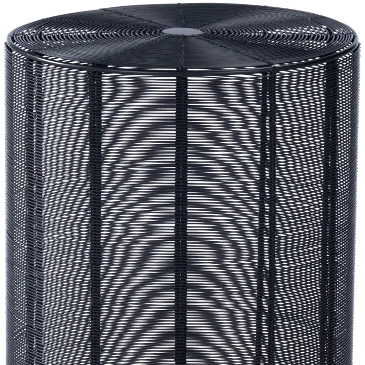 18" Black Round Wire End End Table