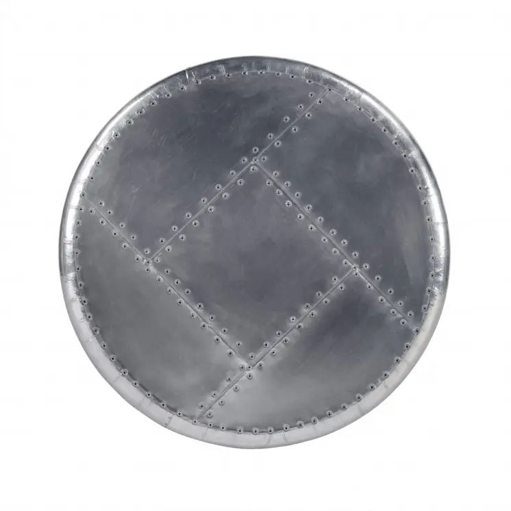 23" Silver Round End Table