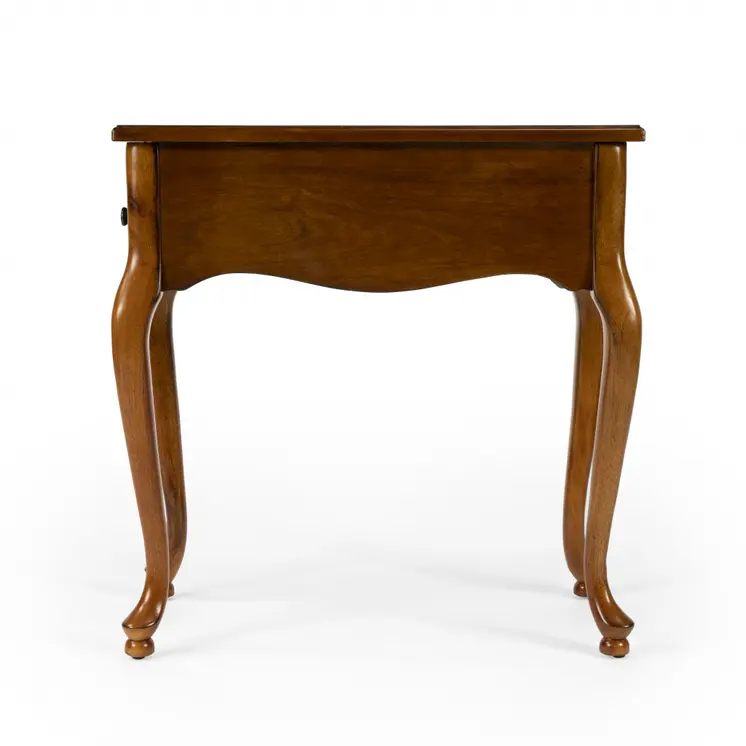 25" Brown Solid And Manufactured Wood Rectangular End Table With Drawer