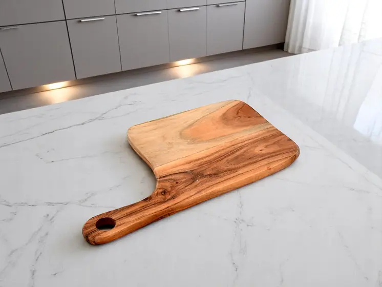 Brown 10" Free Form Solid Wood Cutting Board