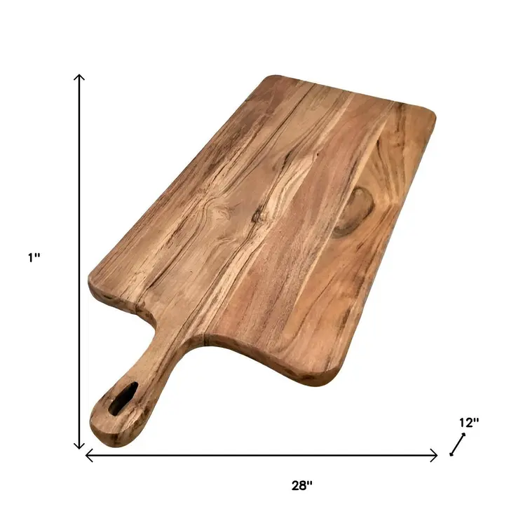 28" Rectangle Solid Wood Cutting Board