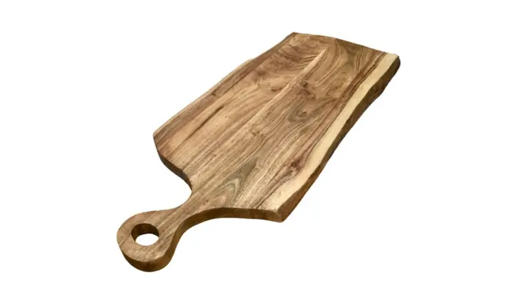 27" Brown Live Edge Solid Wood Cutting Board