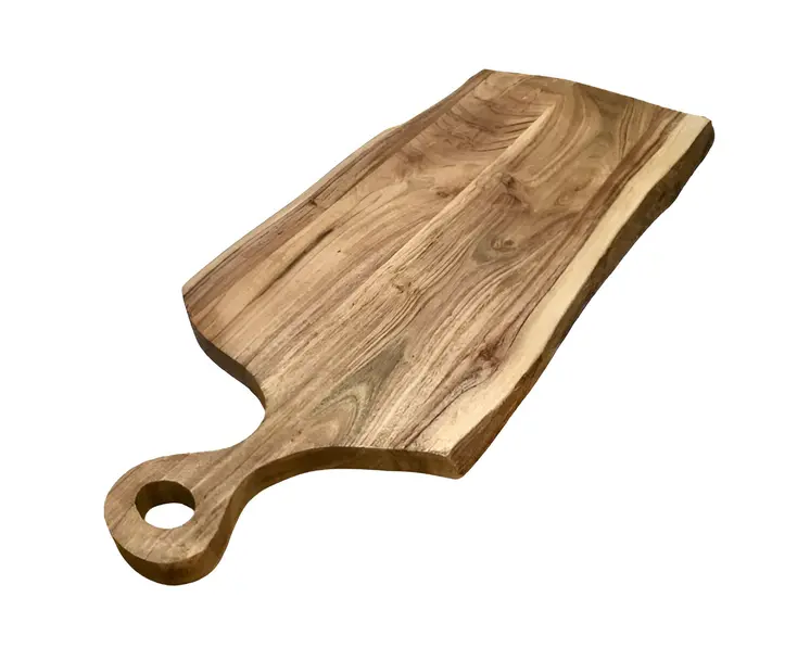 27" Brown Live Edge Solid Wood Cutting Board