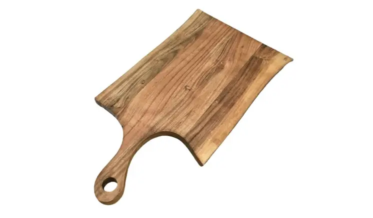 24" Brown Live Edge Solid Wood Cutting Board