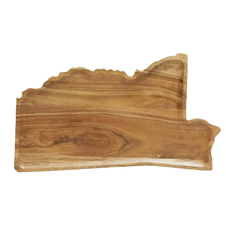 15" Brown Solid Wood Mississippi Cheese Board