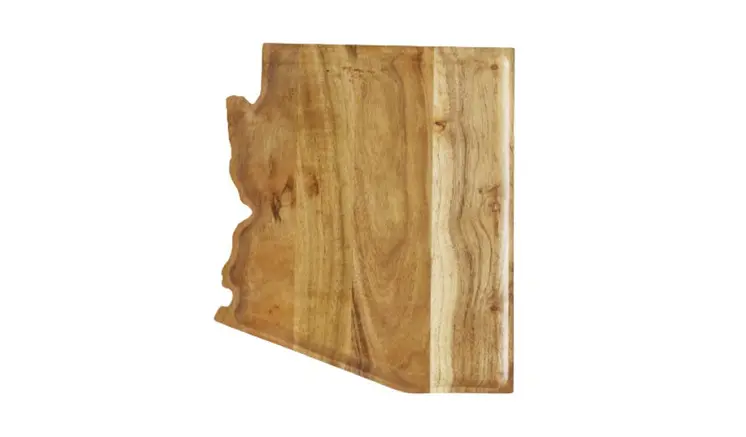 13" Brown Solid Wood Arizona Cheese Board
