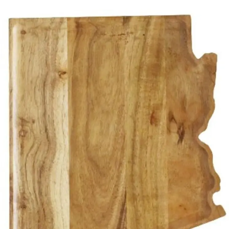 13" Brown Solid Wood Arizona Cheese Board