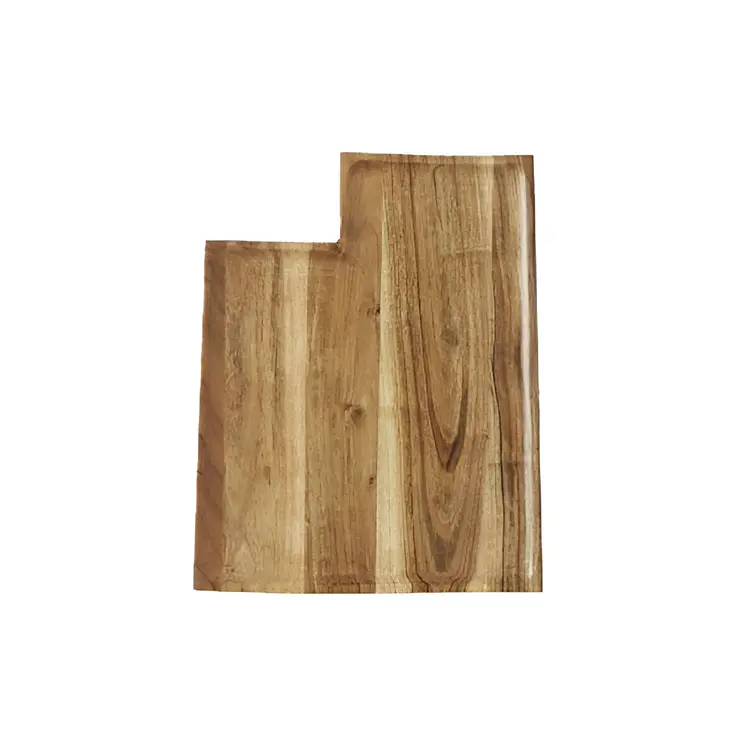 14" Brown Solid Wood Utah Cheese Board