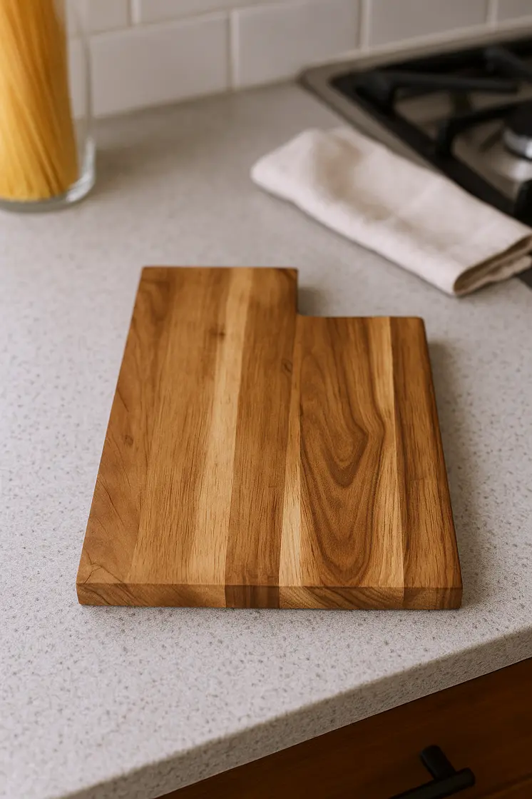 14" Brown Solid Wood Utah Cheese Board