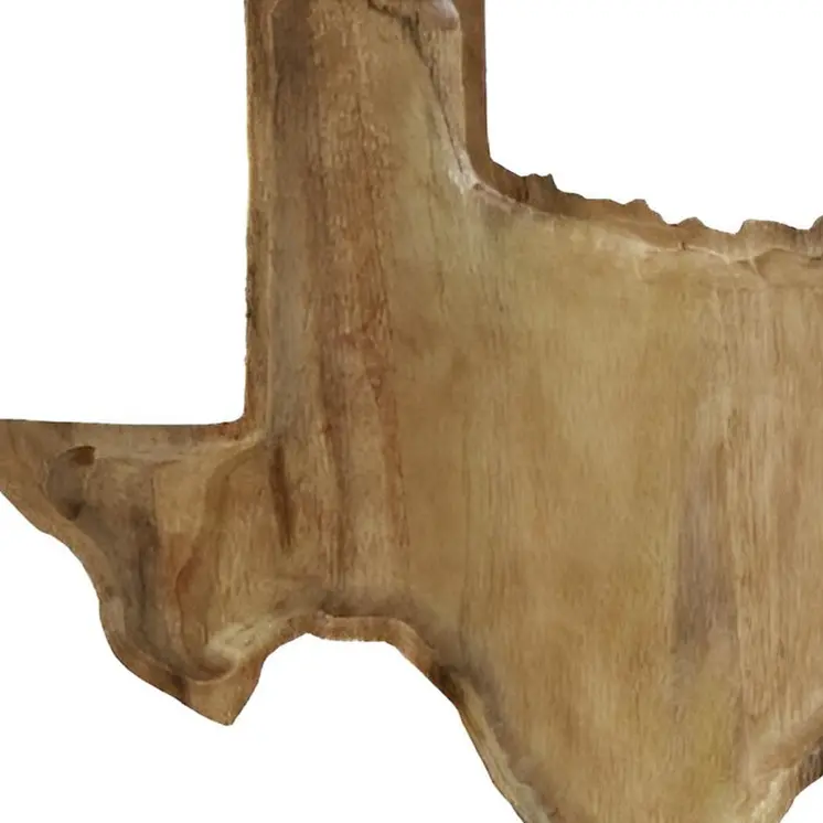 14" Brown Solid Wood Texas Cheese Board