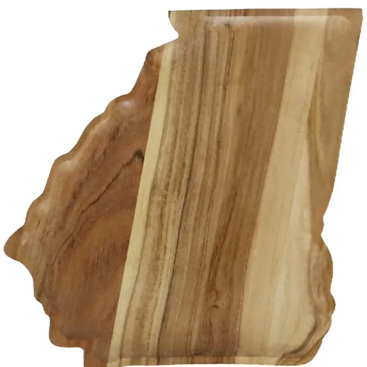 13" Brown Solid Wood Georgia Cheese Board