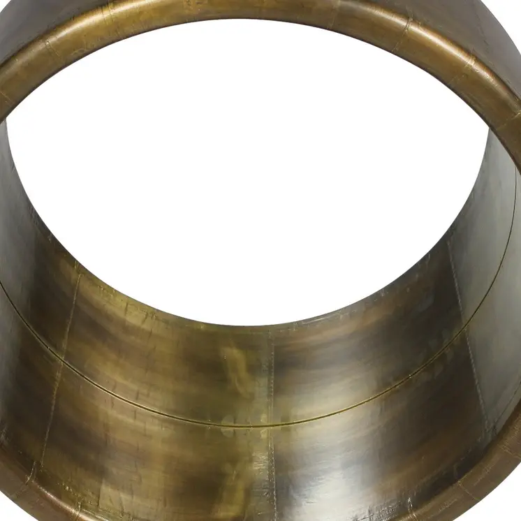 21" Brass Round Metal Framed Accent Mirror