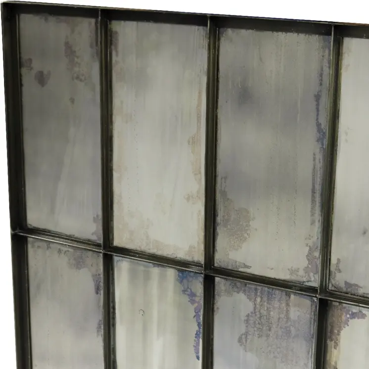 40" Black Square Metal Framed Accent Mirror