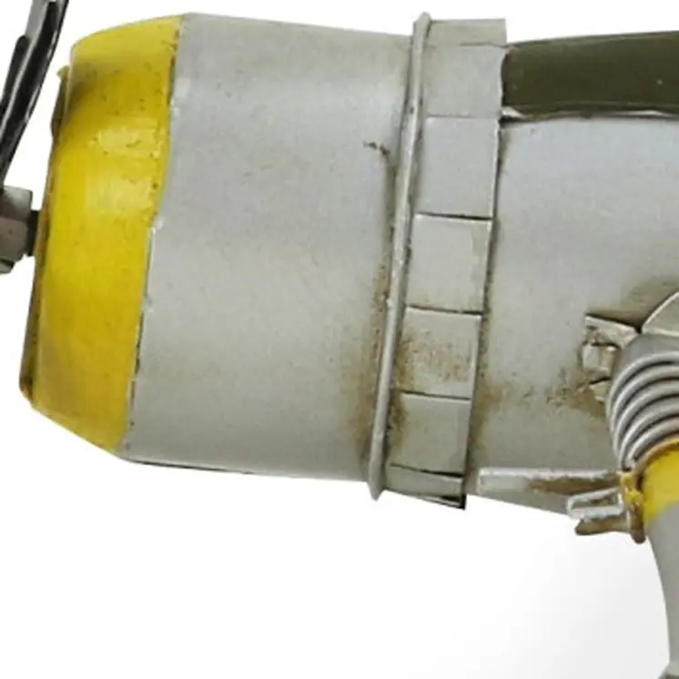 4" Yellow and Gray Metal Hand Painted P-47D Thunderbolt Model Airplane