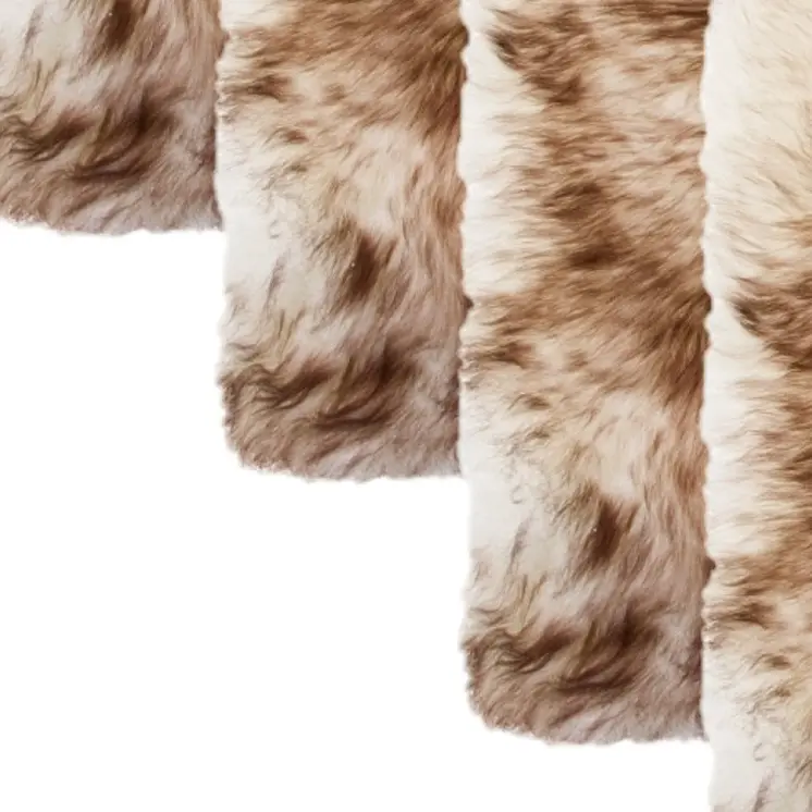 Set Of Four 17" X 17" Gradient Chocolate Wool Chair Pads
