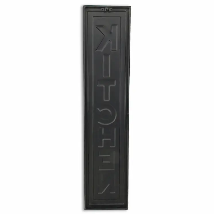 37" Black And White Metal Kitchen Text Wall Decor