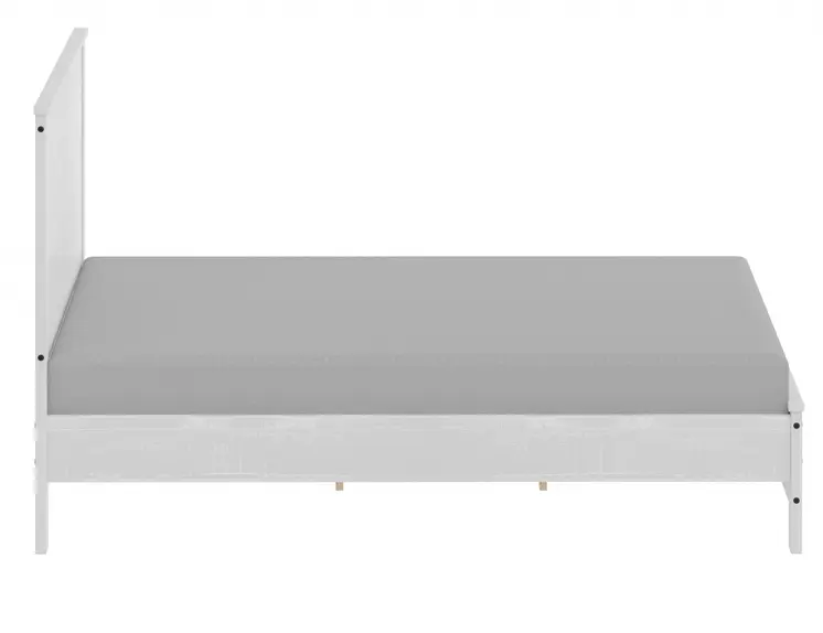 White Solid Wood Full Double Bed Frame