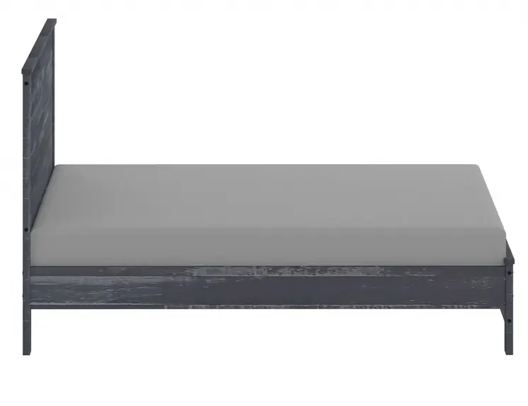 Grey Solid Wood Full Double Bed Frame