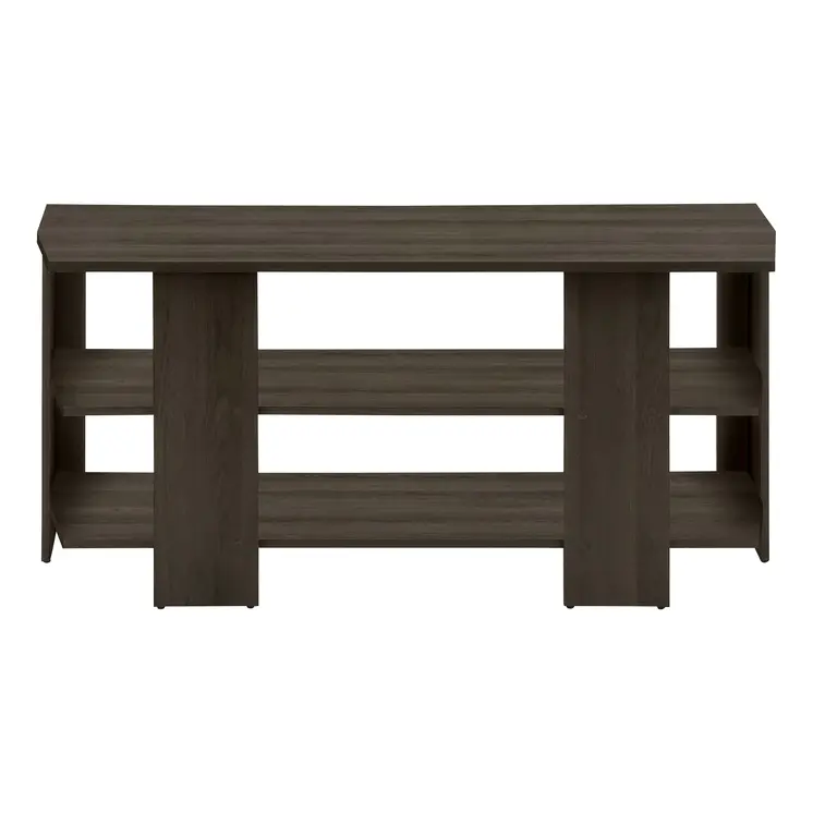 42" Brown Wood Open Shelving TV Stand
