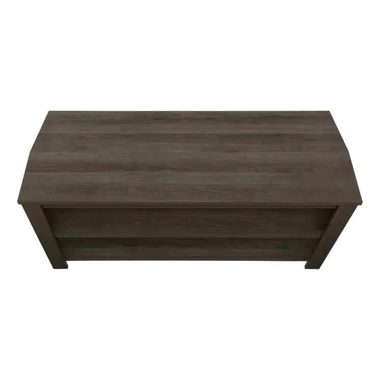 42" Brown Wood Open Shelving TV Stand