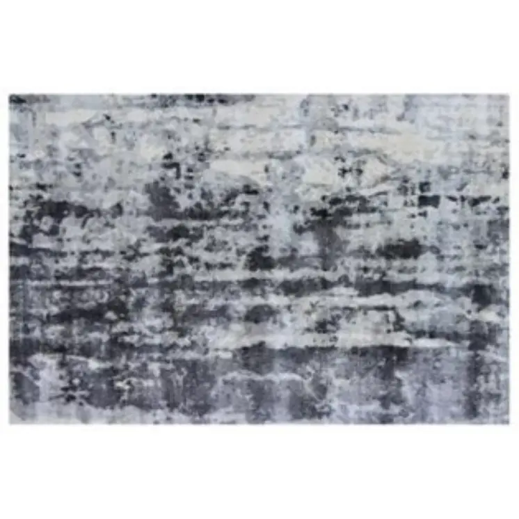 8' X 11' White And Blue Abstract Hand Loomed Area Rug