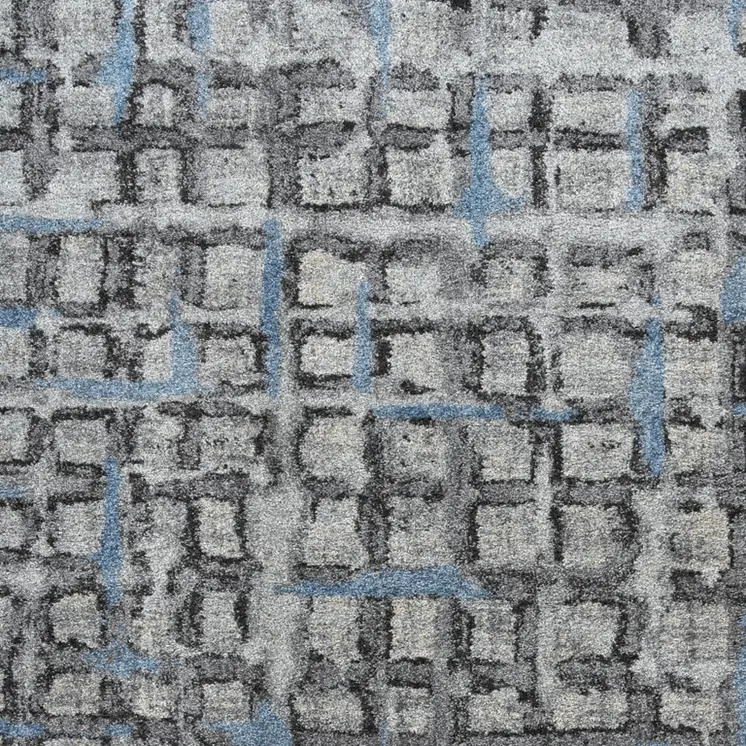 3' X 5' Grey Geometric Area Rug