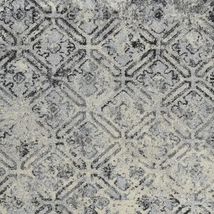 8' X 11' Grey Diamond Area Rug