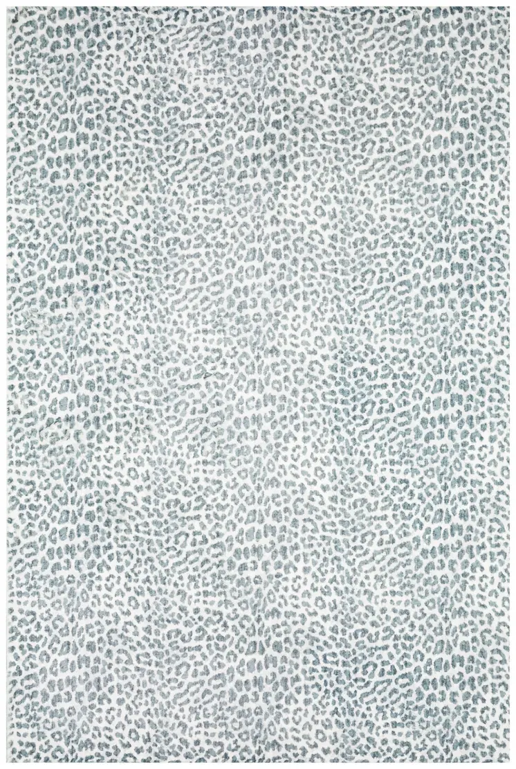 3' X 5' Grey Leopard Print Shag Handmade Non Skid Area Rug