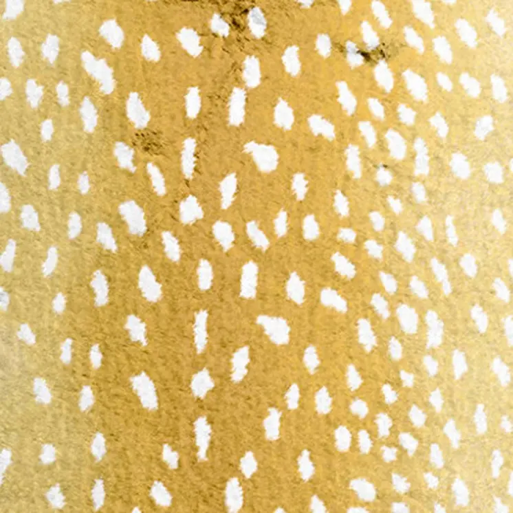 2' X 8' Gold Gazelle Print Shag Handmade Non Skid Runner Rug