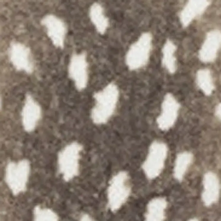 5' X 8' Beige Gazelle Print Shag Handmade Non Skid Area Rug