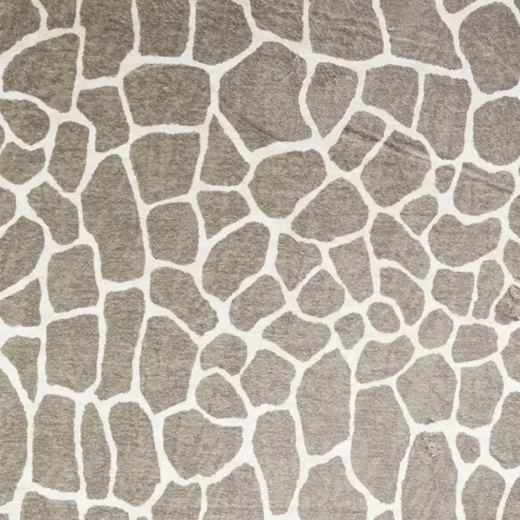 8' X 10' Beige Giraffe Print Shag Handmade Non Skid Area Rug