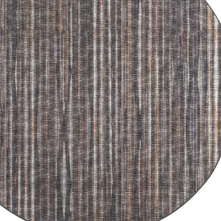 4' Brown Round Ombre Tufted Handmade Area Rug