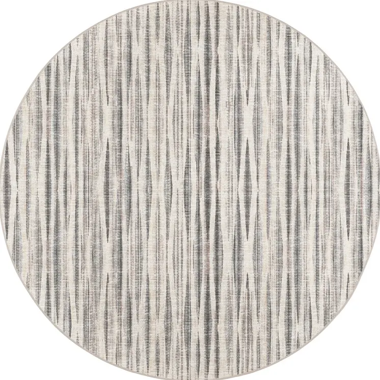 10' Ivory Round Ombre Tufted Handmade Area Rug