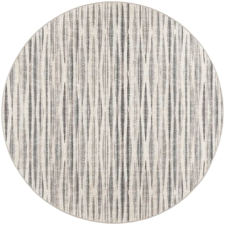 10' Ivory Round Ombre Tufted Handmade Area Rug