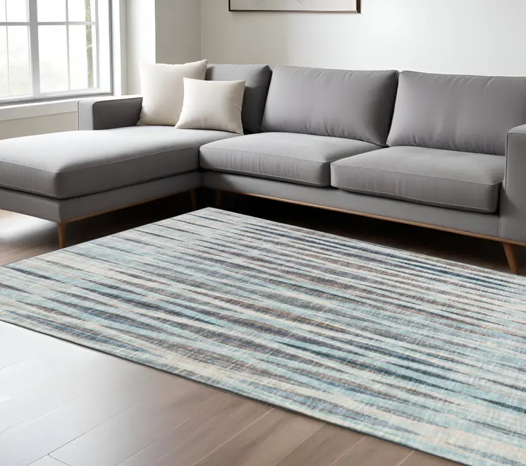 10' X 14' Blue Ombre Tufted Handmade Area Rug