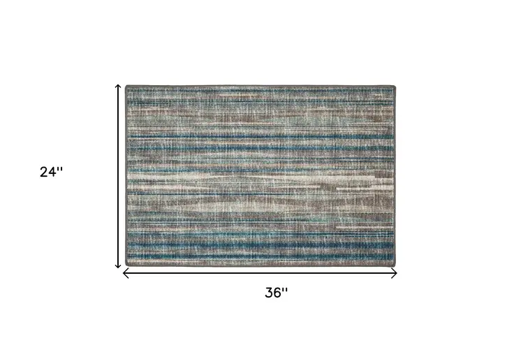 2' X 3' Brown Ombre Tufted Handmade Area Rug