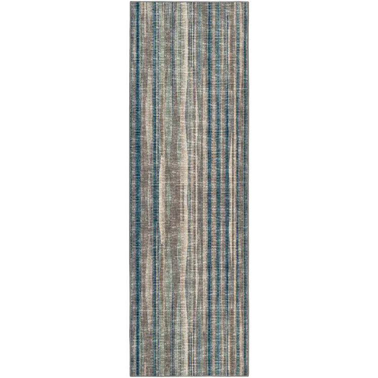 3' X 8' Brown Ombre Tufted Handmade Runner Rug